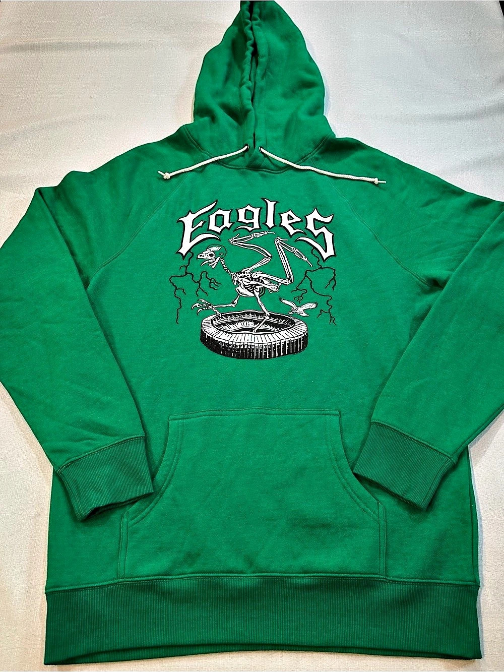 HOMAGE Philadelphia Eagles Skeleton Eagle Graphic Hoodie XL